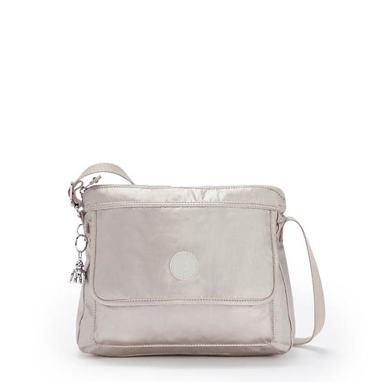 Bolsos Cruzados Kipling Aisling Metallic Plateados | MX 1047JP